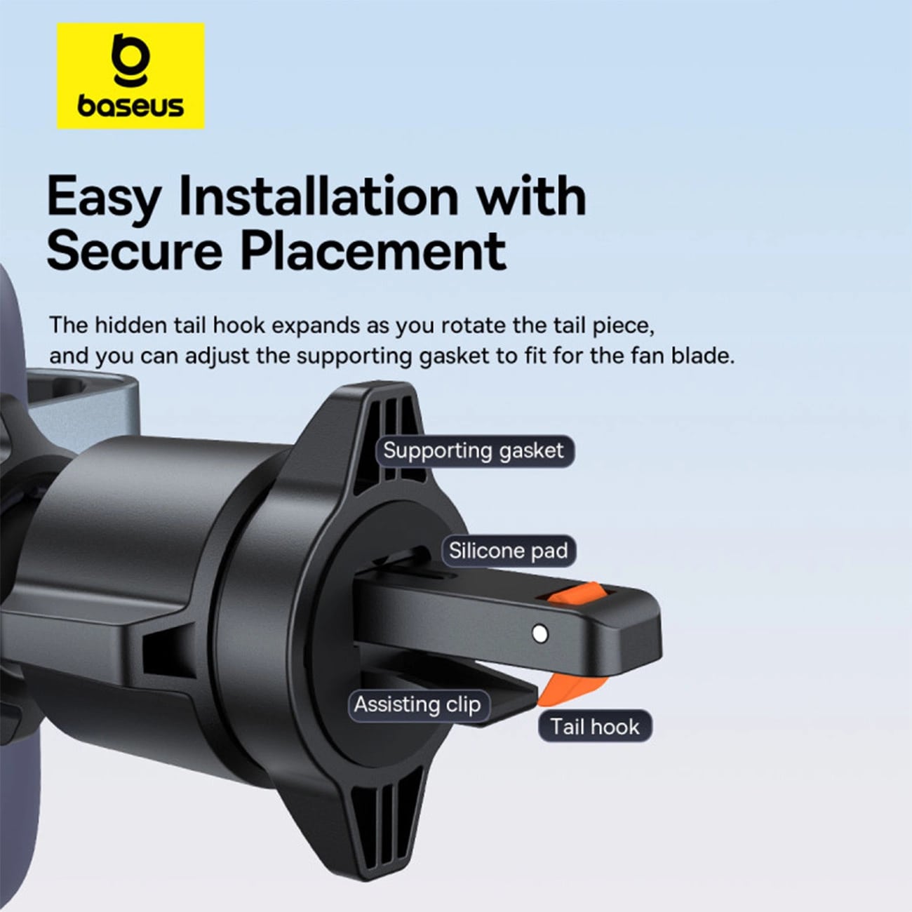 Baseus Metal Age 3 Gravity Car Air Vent Mobile Holder - Universal Βάση Αυτοκινήτου Αεραγωγού - Grey - BS - CM028