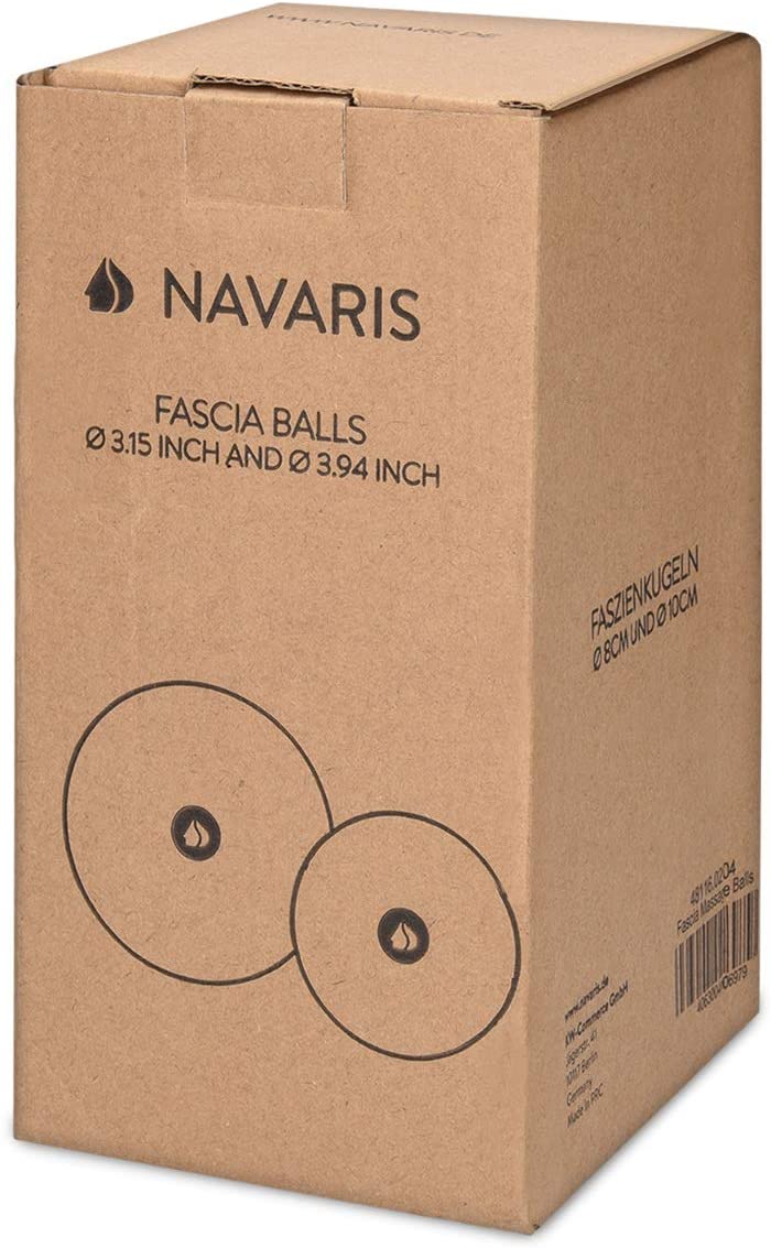 Navaris Fascia Ball Set Σετ Μπάλες Σε 2 Μεγέθη Για Μασάζ Στο Λαιμό, Στον Ώμο Και Στην Πλάτη - Red / Black - 48116.02.09