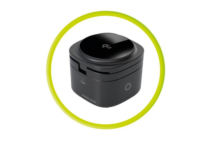 Mobile Origin - 5in1 Αναδιπλούμενος Ασύρματος MagSafe Qi2 Φορτιστής 65W - PW1 - Black