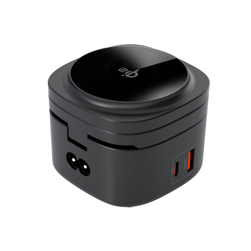 Mobile Origin - 5in1 Αναδιπλούμενος Ασύρματος MagSafe Qi2 Φορτιστής 65W - PW1 - Black