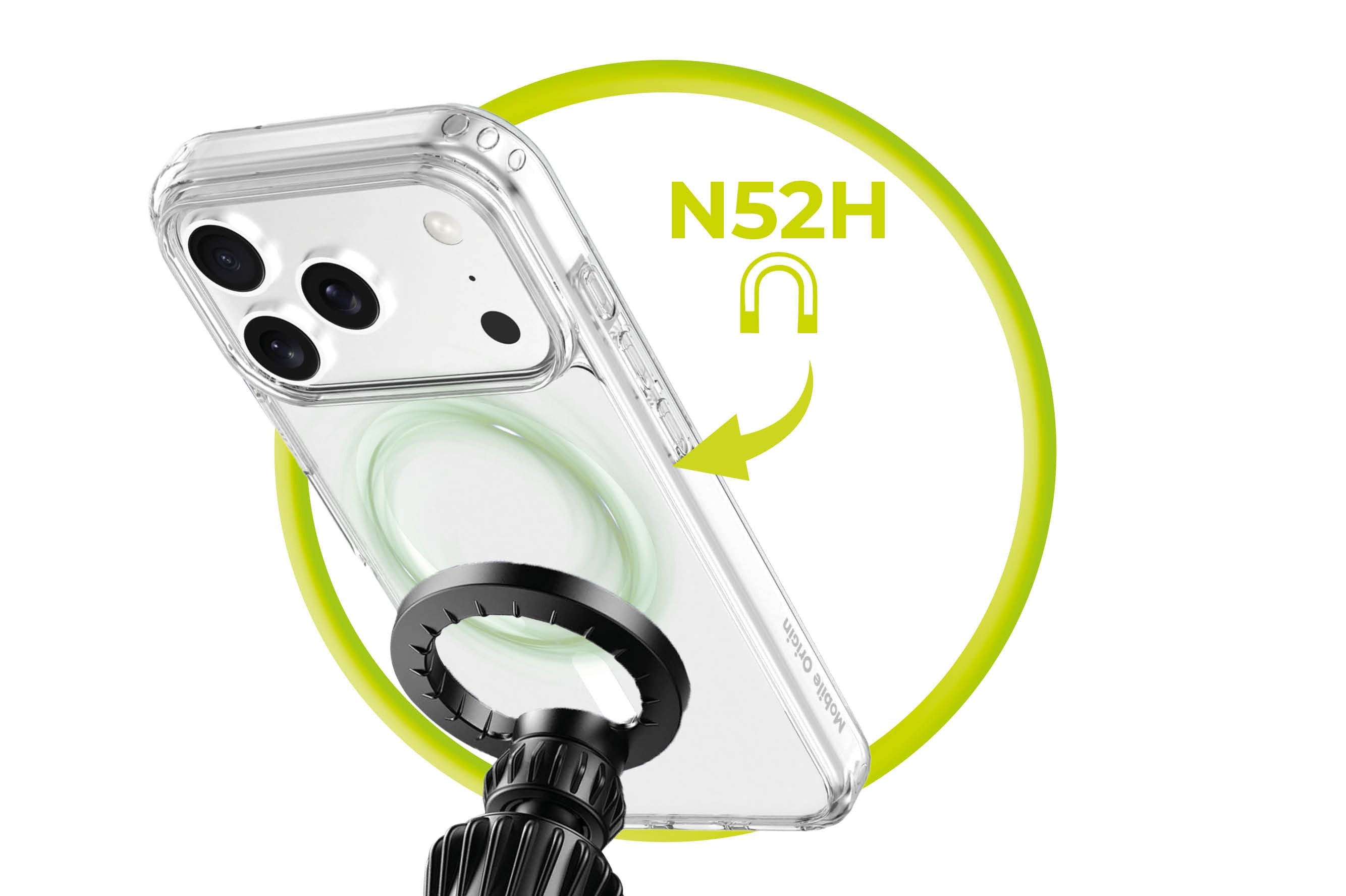 Mobile Origin iPhone 17 Pro - Σκληρή Θήκη με Πλαίσιο Σιλικόνης - Hybrid MagSafe - Διάφανη / White