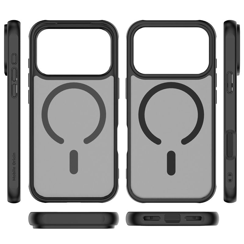 Mobile Origin iPhone 17 Pro - Σκληρή Θήκη με Πλαίσιο Σιλικόνης - Hybrid MagSafe - Matte Black