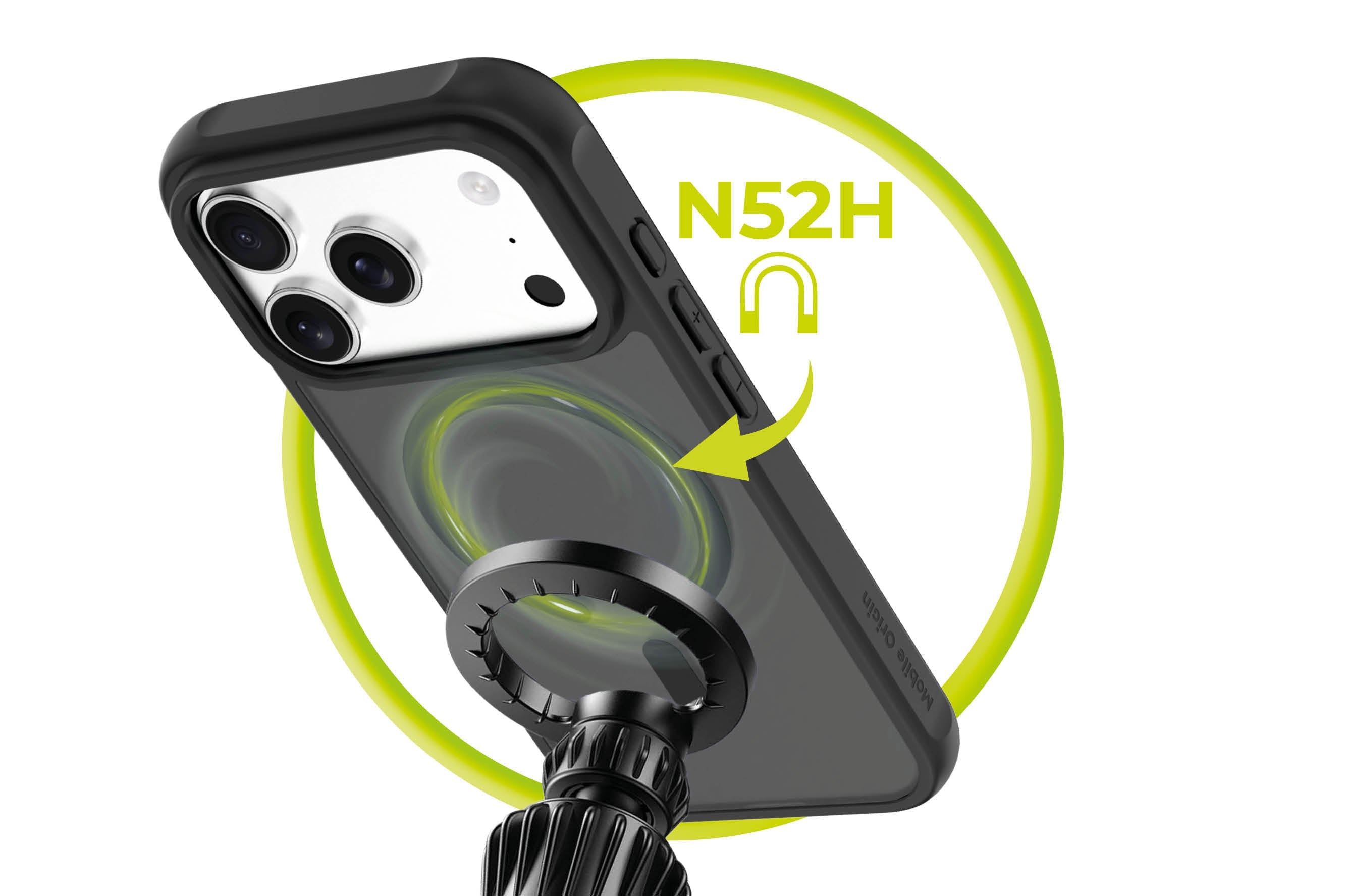 Mobile Origin iPhone 17 Pro - Σκληρή Θήκη με Πλαίσιο Σιλικόνης - Hybrid MagSafe - Matte Black