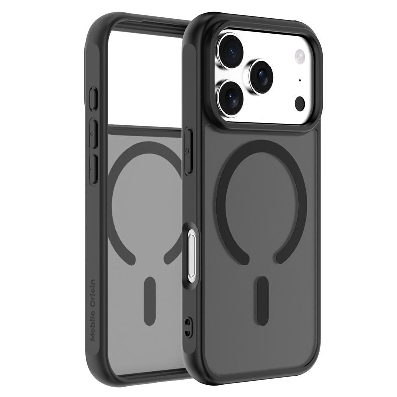 Mobile Origin iPhone 17 Pro - Σκληρή Θήκη με Πλαίσιο Σιλικόνης - Hybrid MagSafe - Matte Black