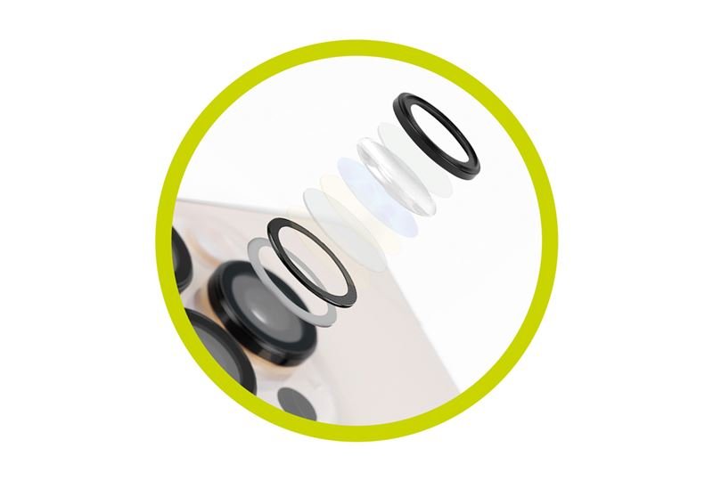 Mobile Origin iPhone 17 - Προστασία Κάμερας - Αντιχαρακτικό Γυαλί - Easy Lens Guards - Black