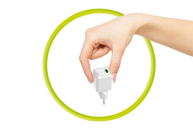 Mobile Origin Οικιακός Φορτιστής Γρήγορης Φόρτισης GaN 30W με 1 Θύρα Type - C - PW23 - White