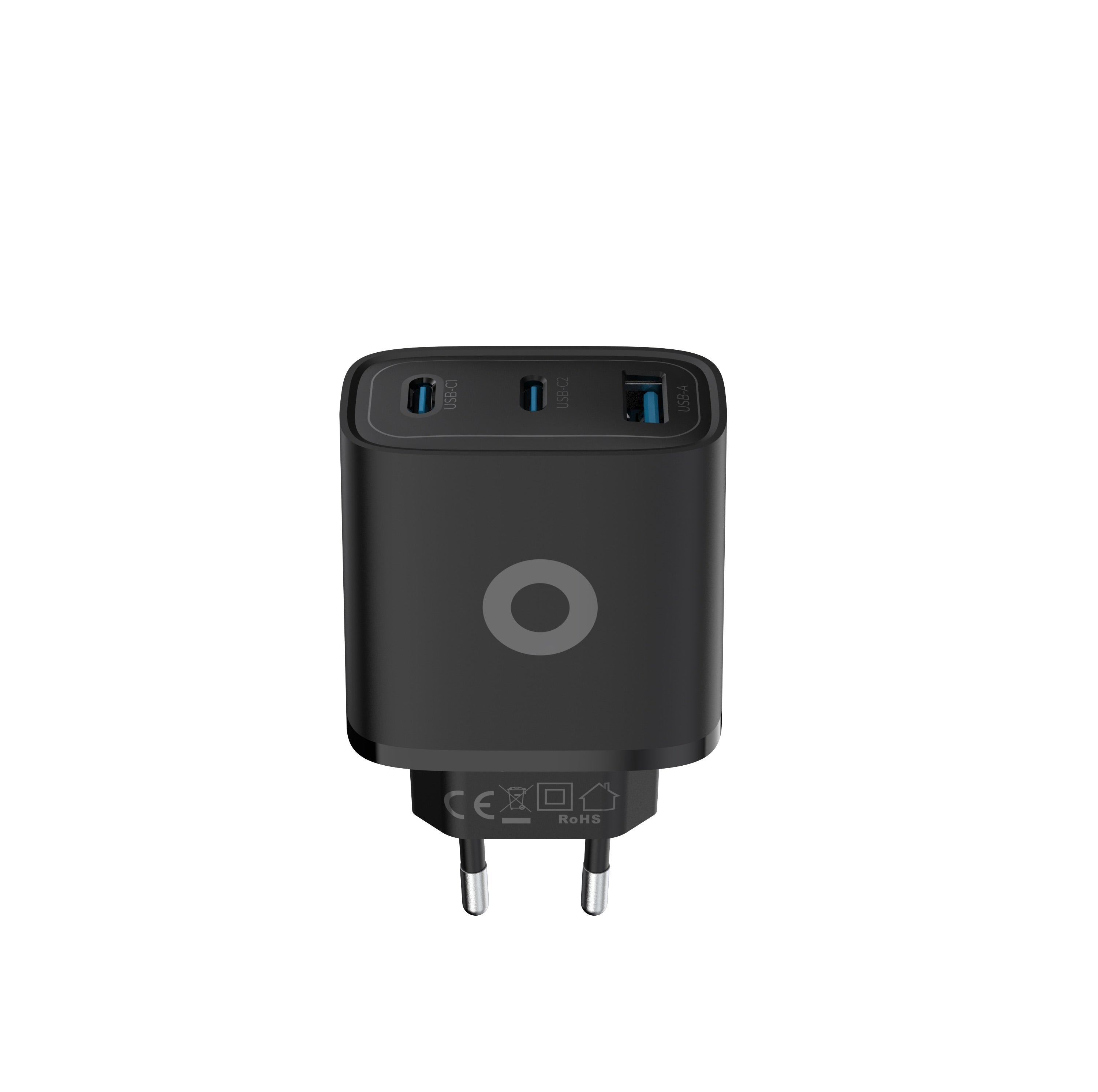 Mobile Origin Οικιακός Φορτιστής Γρήγορης Φόρτισης GaN 40W με 2 Θύρες Type - C και 1 Θύρα USB - MO13 - Black