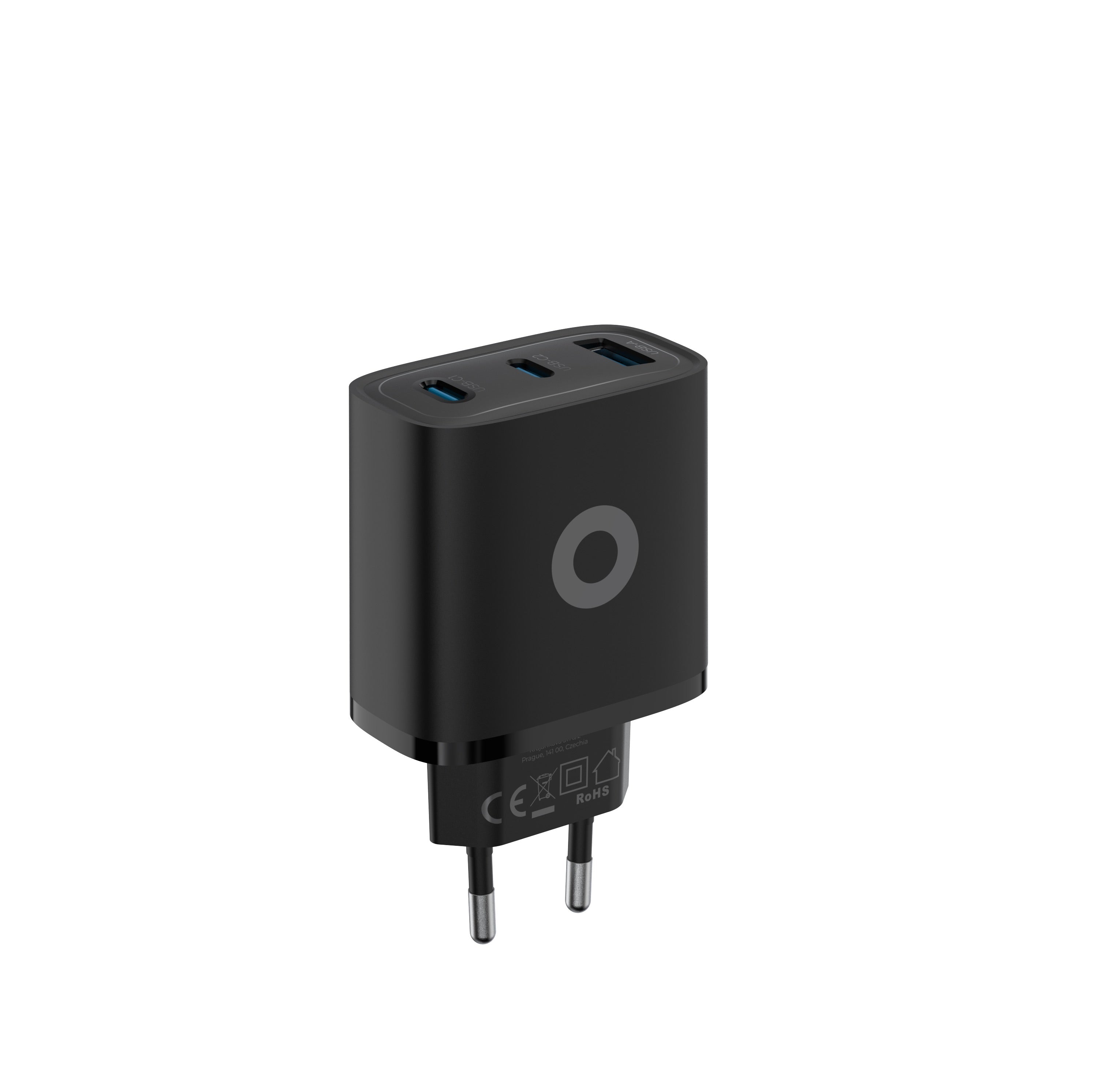 Mobile Origin Οικιακός Φορτιστής Γρήγορης Φόρτισης GaN 40W με 2 Θύρες Type - C και 1 Θύρα USB - MO13 - Black