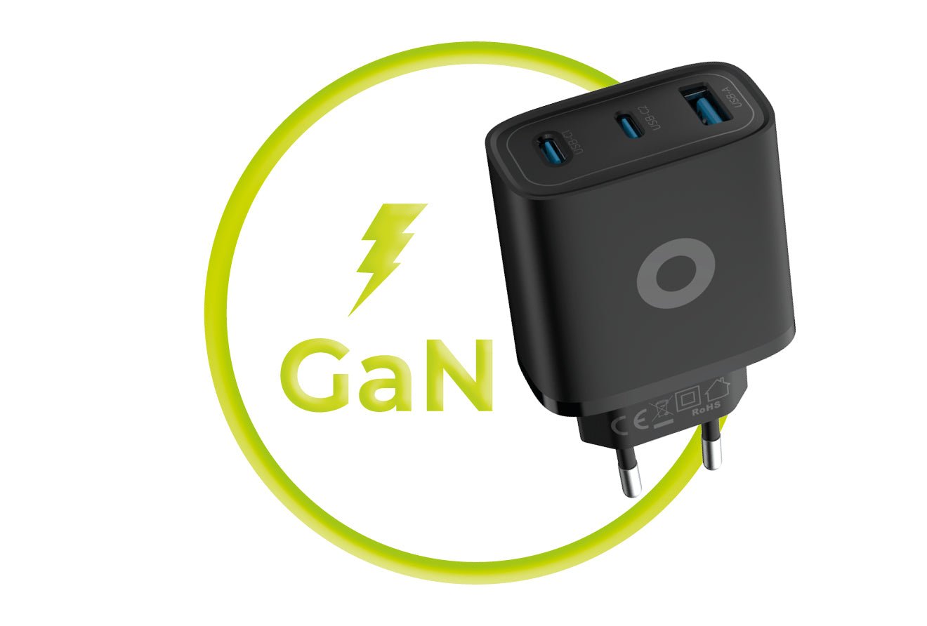 Mobile Origin Οικιακός Φορτιστής Γρήγορης Φόρτισης GaN 40W με 2 Θύρες Type - C και 1 Θύρα USB - MO13 - Black