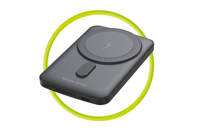 Mobile Origin - Μαγνητικό Ασύρματο MagSafe Power Bank Κινητού 5.000mAh - PB10 - Black