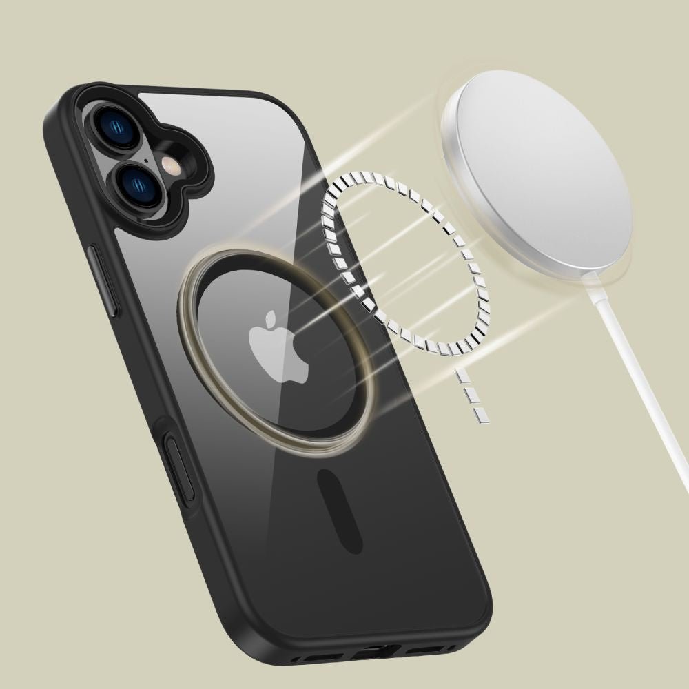 Tech - Protect iPhone 16 Plus MagMat Σκληρή Θήκη με Πλαίσιο Σιλικόνης και MagSafe - Black / Clear