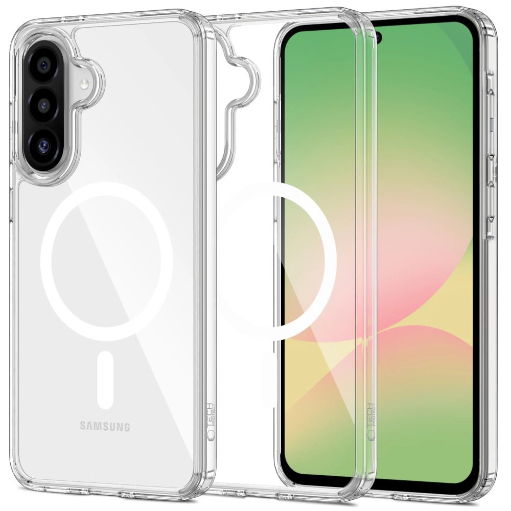 Tech - Protect Samsung Galaxy A36 5G Flexair Hybrid MagSafe Σκληρή Θήκη με Πλαίσιο Σιλικόνης και MagSafe - Διάφανη