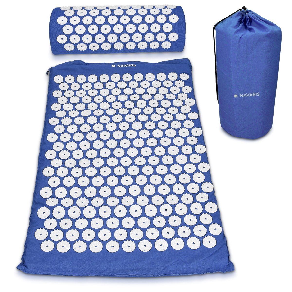 Navaris 2 - in - 1 Acupressure Mat and Pillow Set Σετ 2 σε 1 Χαλάκι και Μαξιλάρι Μασάζ - Blue - 43899.04