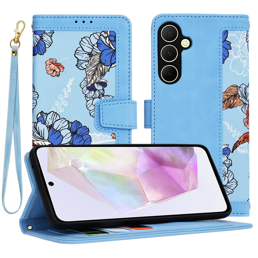 Techsuit Samsung Galaxy A35 5G - FlipCraft - Θήκη Πορτοφόλι από Δερματίνη - Vibrant Blue