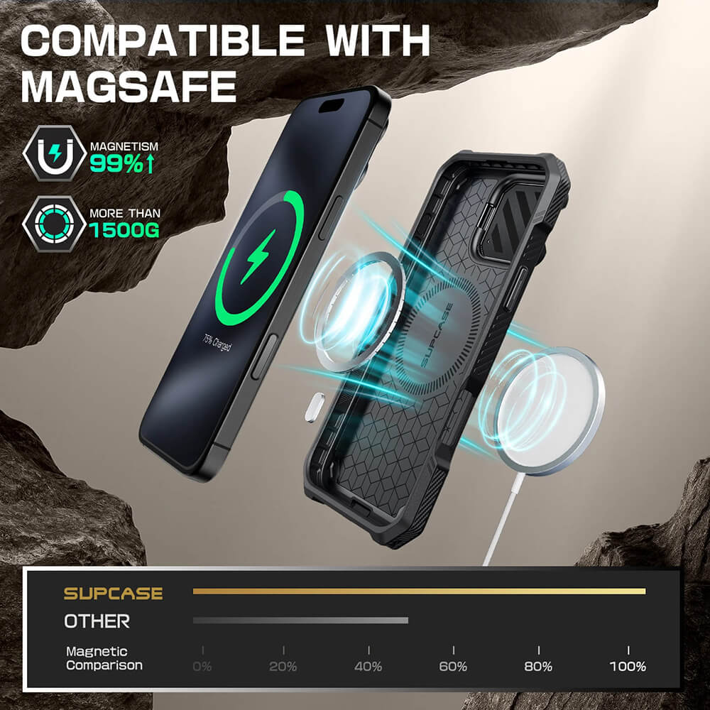 Supcase iPhone 16 Pro Max - Unicorn Beetle XT MagSafe - Σκληρή Θήκη με Προστασία Κάμερας / Stand - Splatter Camo