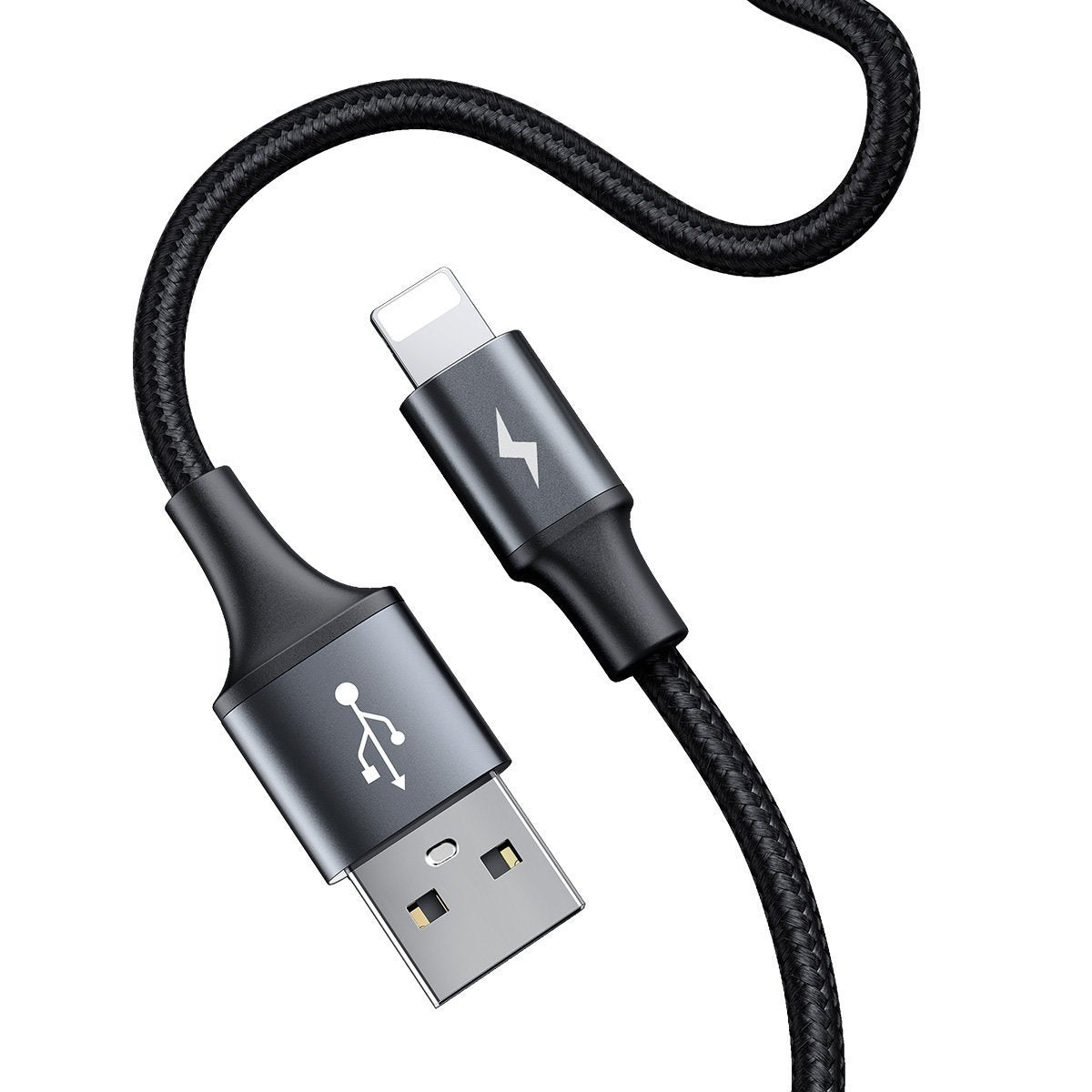 Baseus Special Data Cable for Backseat με 2xUSB Hub με Ενσωματωμένο Καλώδιο Lightning - Black - CALHZ - 01