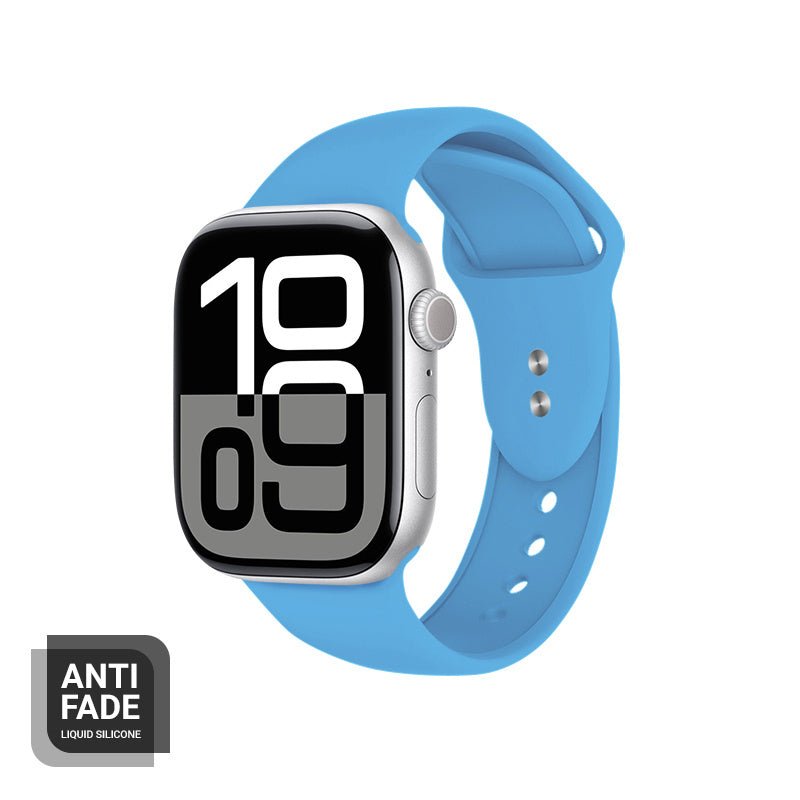 Crong Λουράκι Apple Watch 2/3/4/5/6/7/8/9/10/11 - SE (1/2/3) - 38/40/41/42mm Σιλικόνης - Liquid Strap - Blue