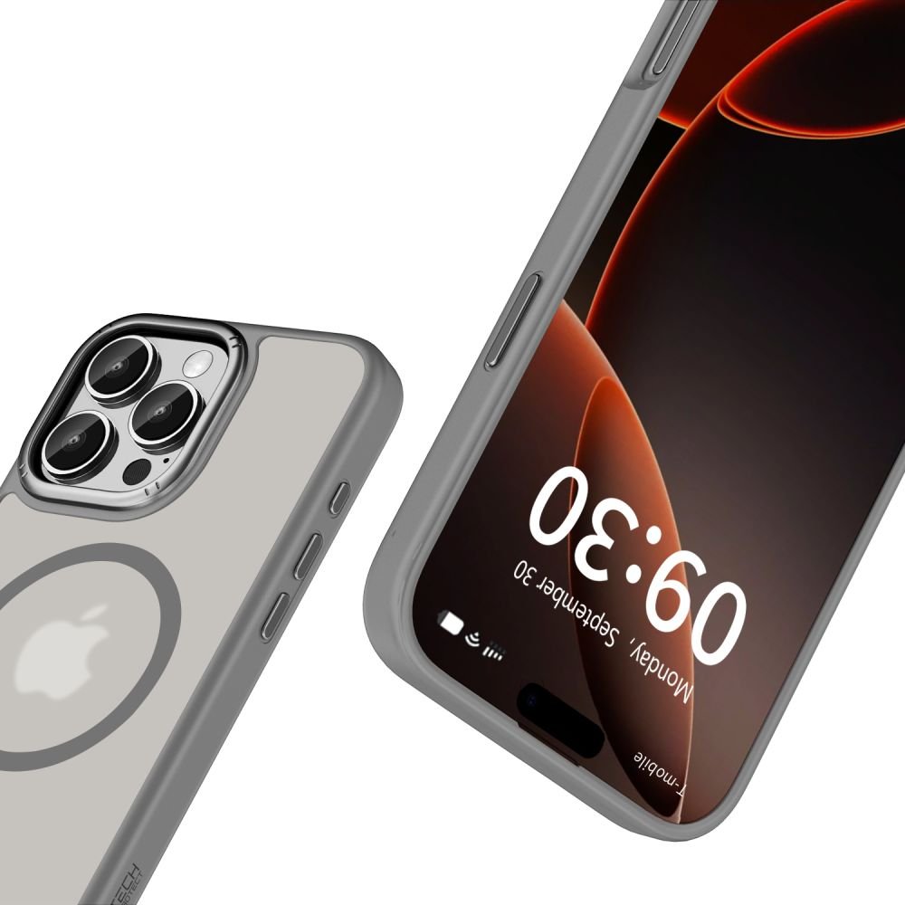 Tech - Protect iPhone 16 Pro MagEdge - Σκληρή Θήκη με Πλαίσιο Σιλικόνης και MagSafe - Titanium / Gunmetal