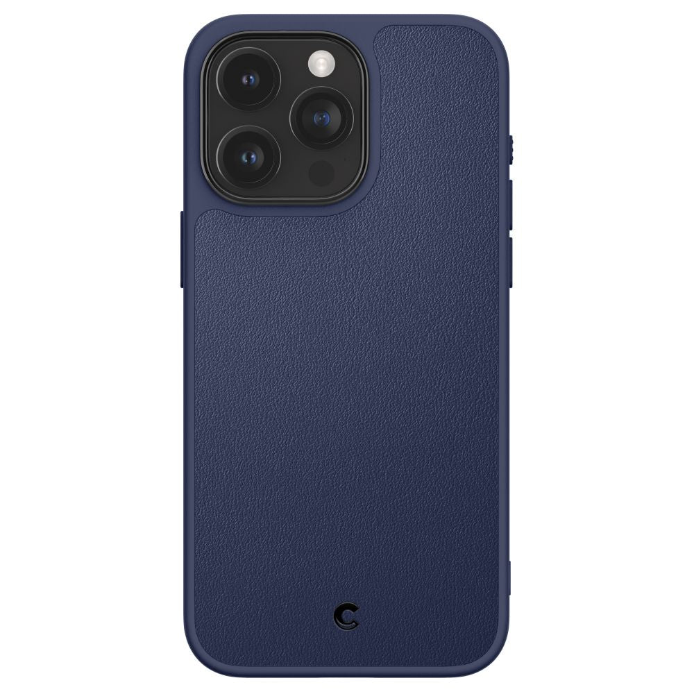 Spigen Cyrill iPhone 15 Pro Max Kajuk Mag Θήκη με Επένδυση Συνθετικού Δέρματος και MagSafe - Navy Blue