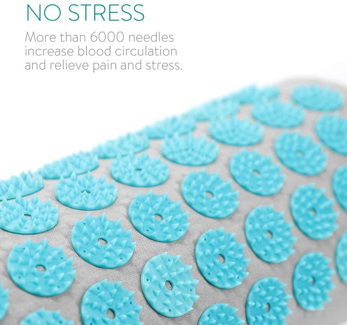 Navaris 2 - in - 1 Acupressure Mat and Pillow Set Σετ 2 σε 1 Χαλάκι και Μαξιλάρι Μασάζ - Grey / Blue - 43899.25