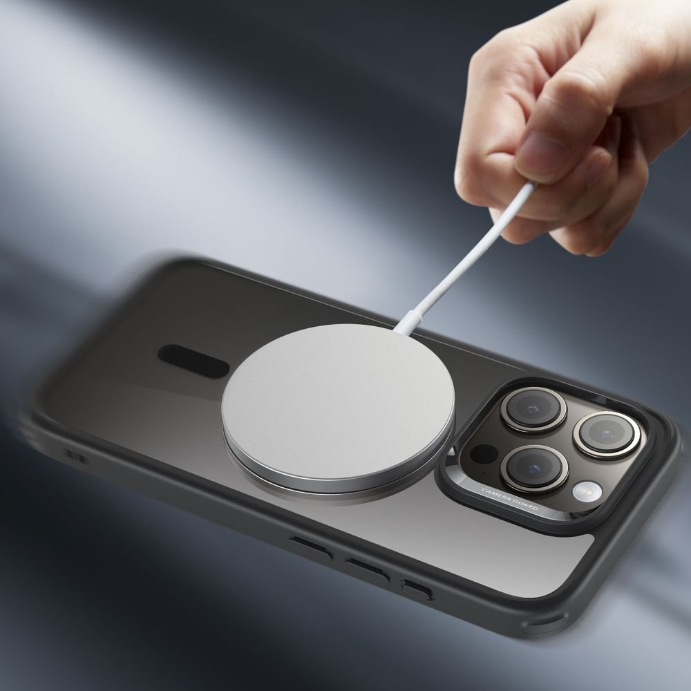 ESR iPhone 15 Pro Classic Hybrid Halolock Σκληρή Θήκη με Πλαίσιο Σιλικόνης και MagSafe - Διάφανη / Black