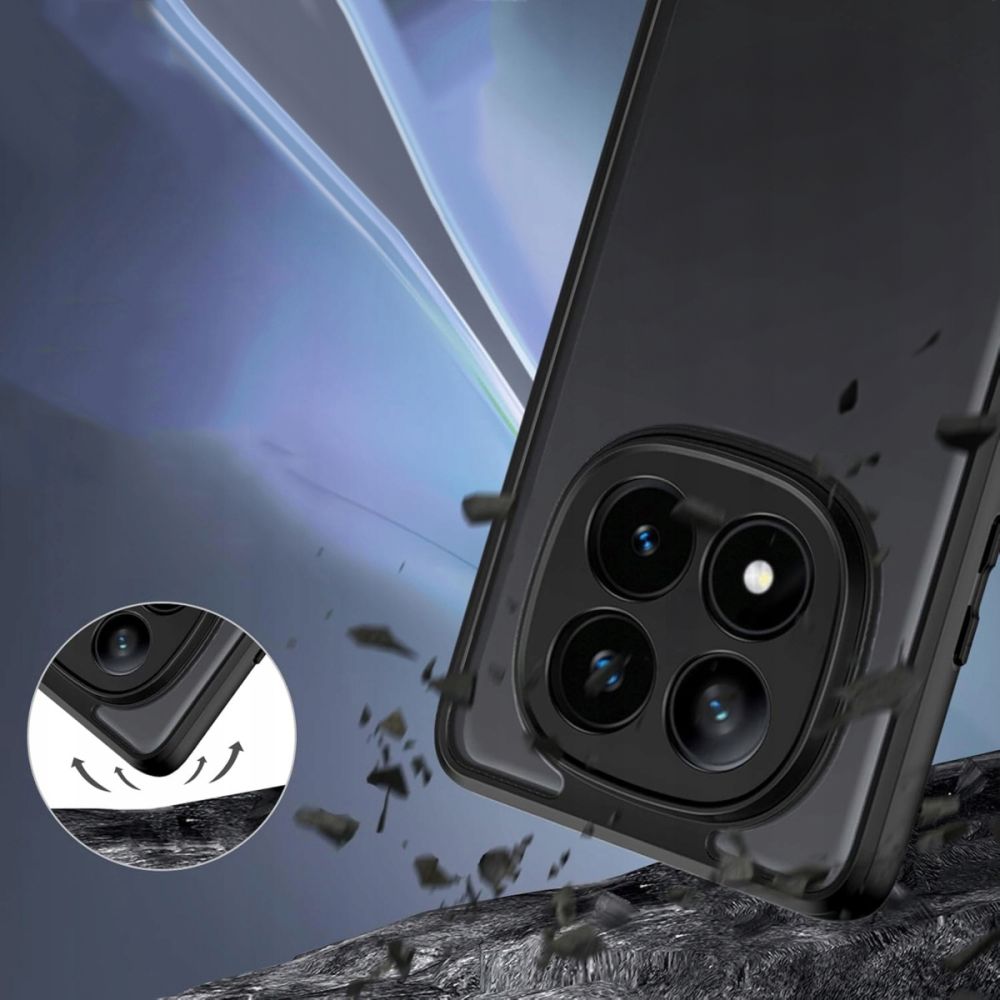 Tech - Protect Xiaomi Redmi Note 14 Pro 5G / Poco X7 MagMat Σκληρή Θήκη με Πλαίσιο Σιλικόνης - Matte Black / Διάφανη