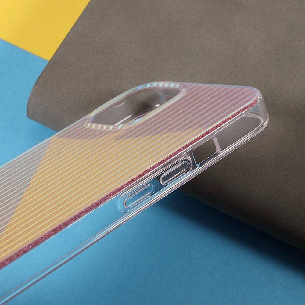 Kingxbar iPhone 13 Travel Series Σκληρή Θήκη με Πλαίσιο Σιλικόνης - Sunset - Multicolor