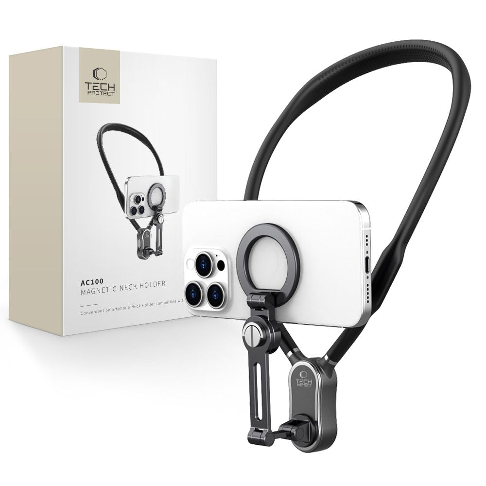Tech - Protect AC100 Neck Holder - Βάση Στήριξης Κινητού με MagSafe για το Λαιμό - Black