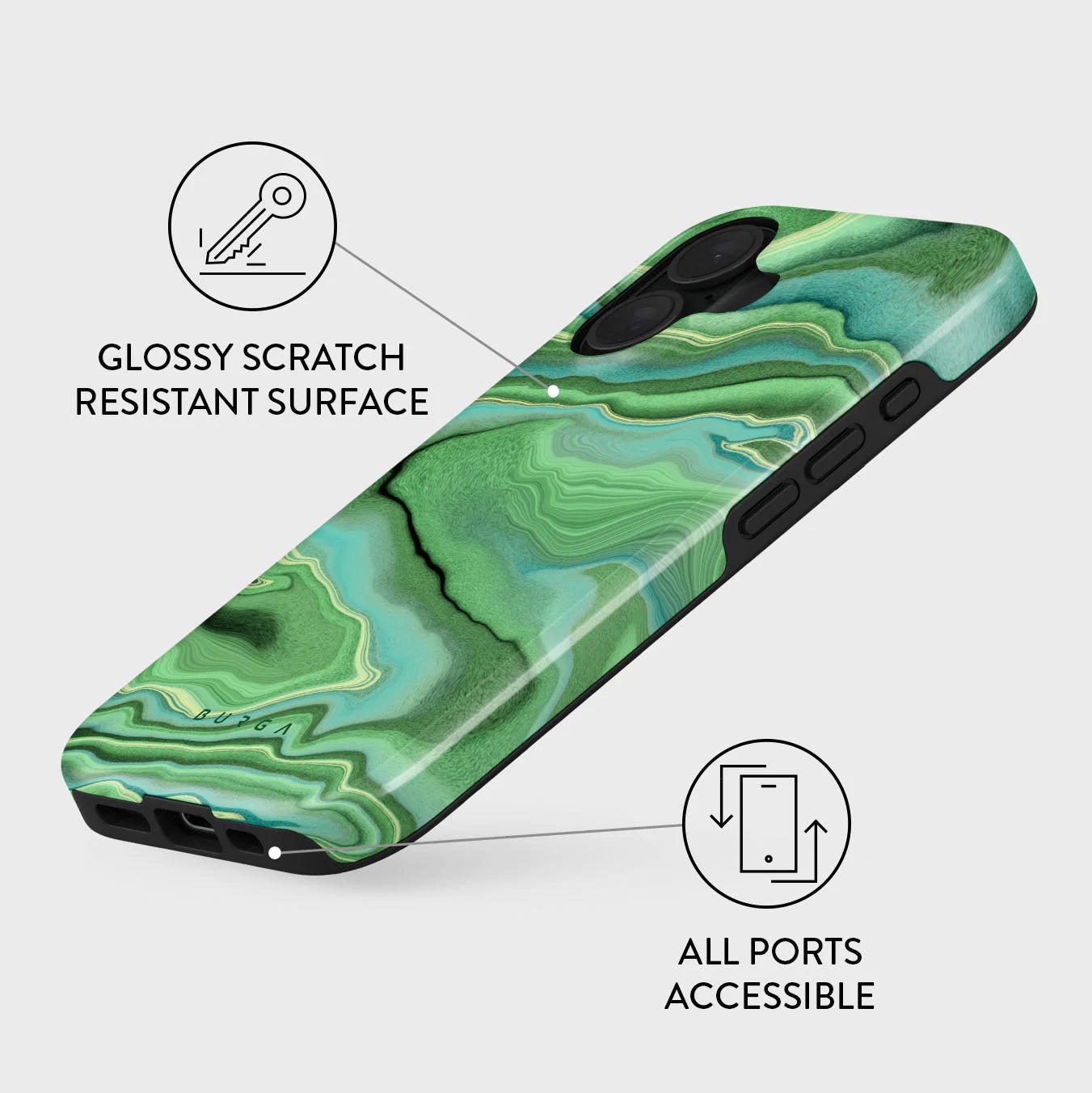Burga iPhone 16 Plus Fashion Tough MagSafe Σκληρή Θήκη με MagSafe - Rock On