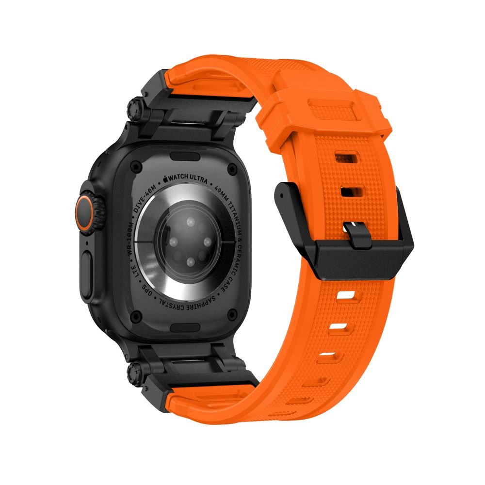 Tech - Protect Λουράκι Apple Watch 4/5/6/7/8/9/10/11 - SE (1/2/3) - ULTRA (1/2/3) - 44/45/46/49mm Delta Pro Λαστιχένιο - Orange / Black