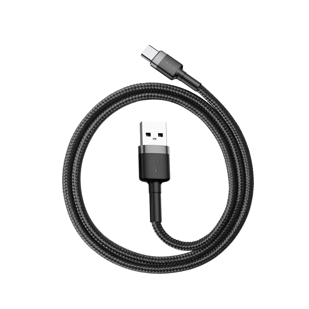 Baseus Cafule Cable Type - C QC 3.0 3A - Καλώδιο Γρήγορης Φόρτισης Type - C 0,5M - Black / Grey - CATKLF - AG1