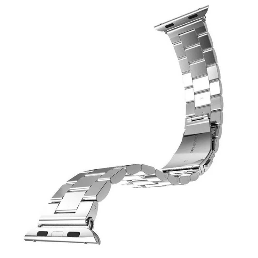 Techsuit Λουράκι Apple Watch 4/5/6/7/8/9/10/11 - SE (1/2/3) - ULTRA (1/2/3) - 44/45/46/49mm Watchband W036 Μπρασελέ από Ανοξείδωτο Ατσάλι - Silver