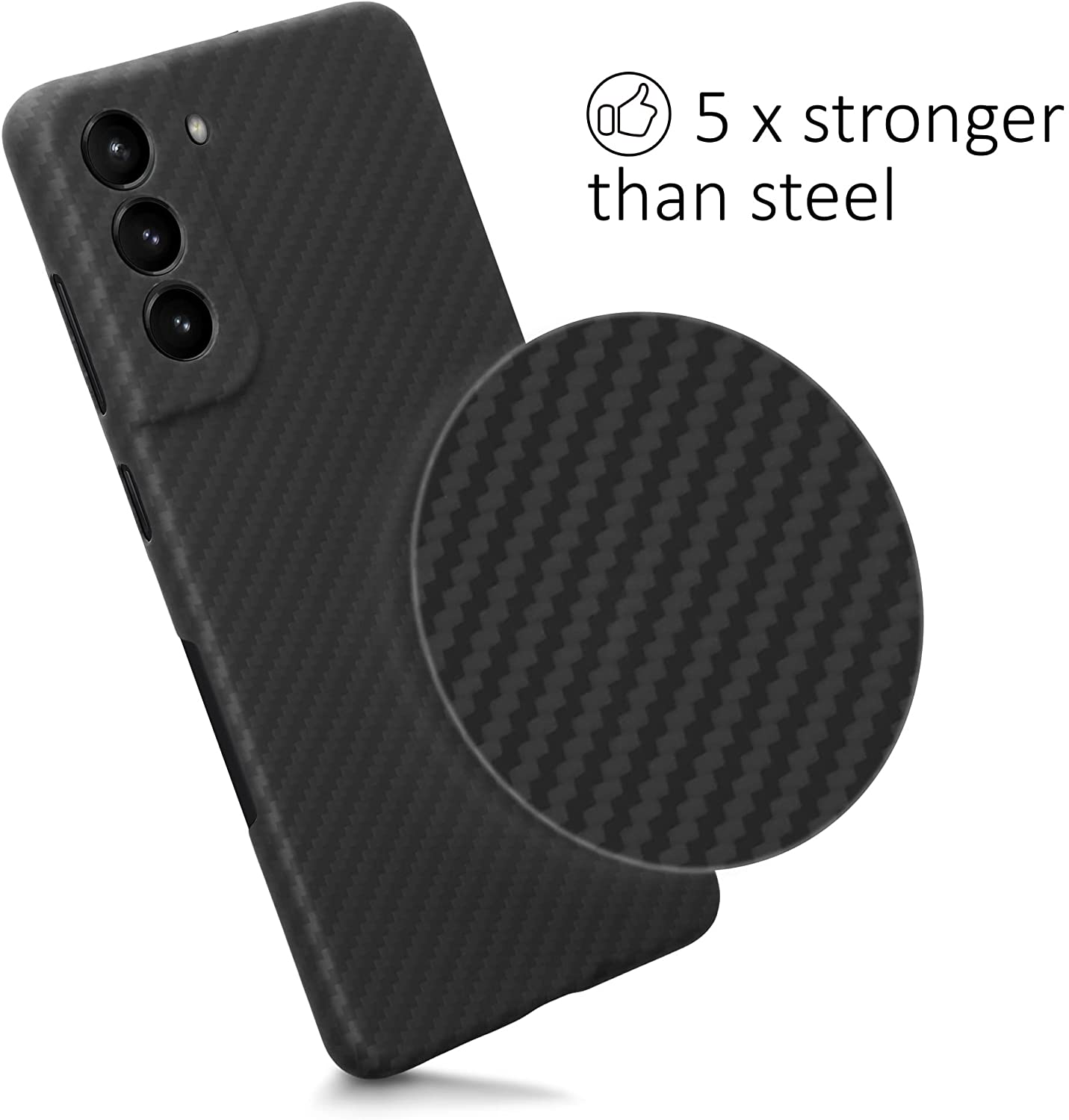 Kalibri Samsung Galaxy S21 FE Σκληρή Θήκη Aramid Fiber Body Armor - Black Matte - 57636.47