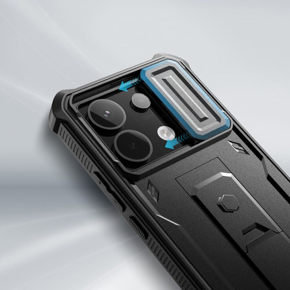 Tech - Protect Xiaomi Redmi Note 13 Pro 5G / Poco X6 5G Kevlar Cam+ Θήκη 360 Full Body με Προστασία για την Οθόνη και την Κάμερα και Stand - Black