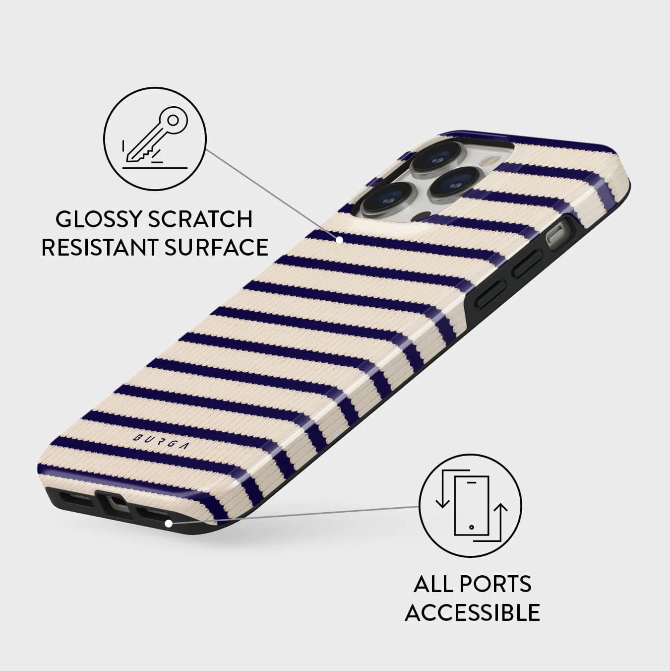 Burga iPhone 15 Pro Max Fashion Tough MagSafe Σκληρή Θήκη με MagSafe - Old Money