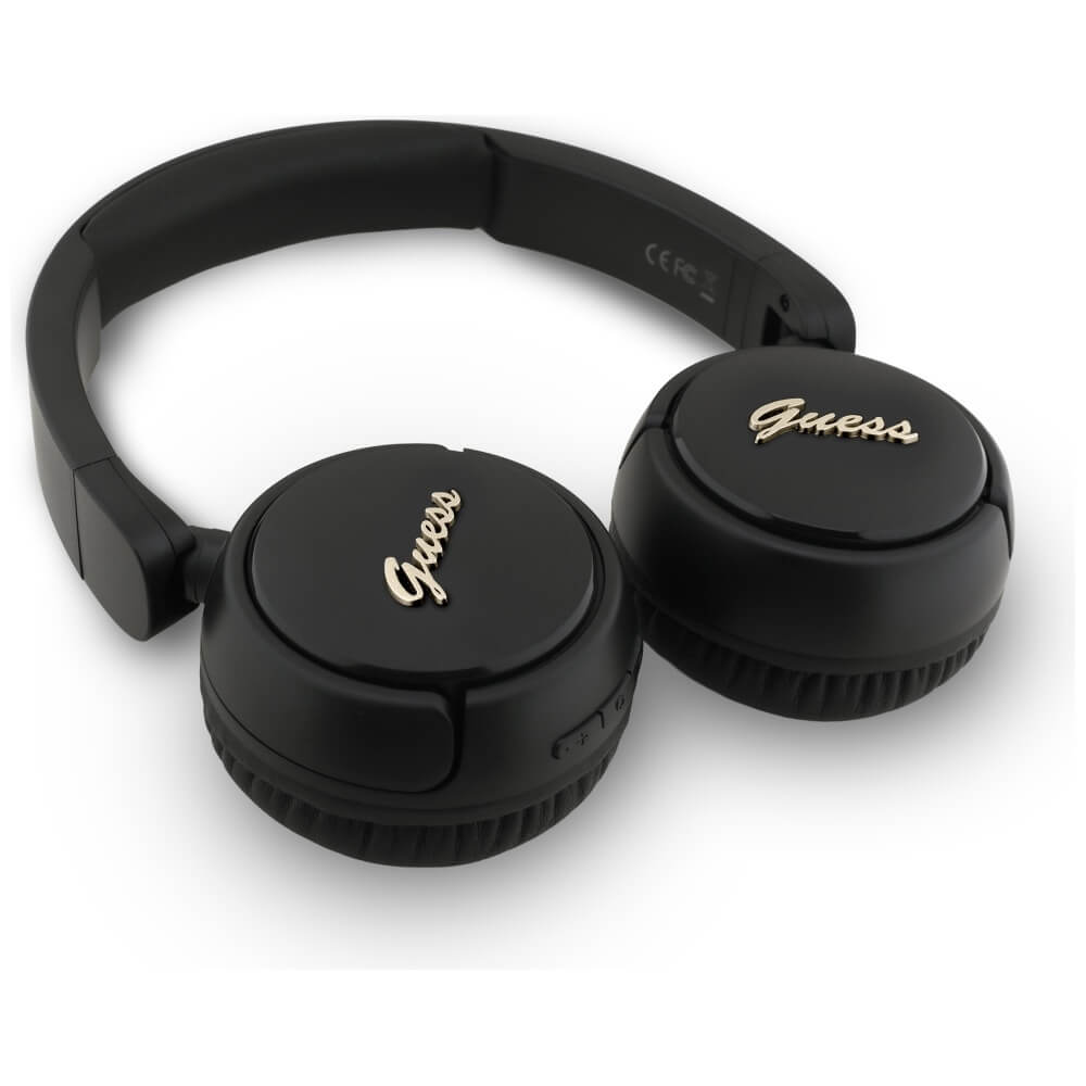 Guess Over - Ear Metal Logo Script - Ασύρματα Bluetooth Ακουστικά - Black