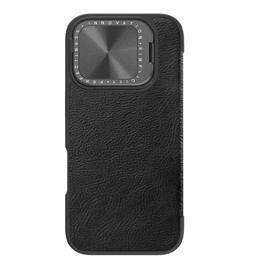 Nillkin iPhone 16 Pro Max Qin Prop Leather Θήκη Βιβλίο με Κάλυμμα για την Κάμερα - Black