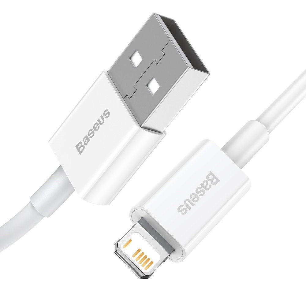 Baseus Superior Series Cable Lightning 2.4A - Καλώδιο Δεδομένων και Φόρτισης Lightning 1M - White - CALYS - A02