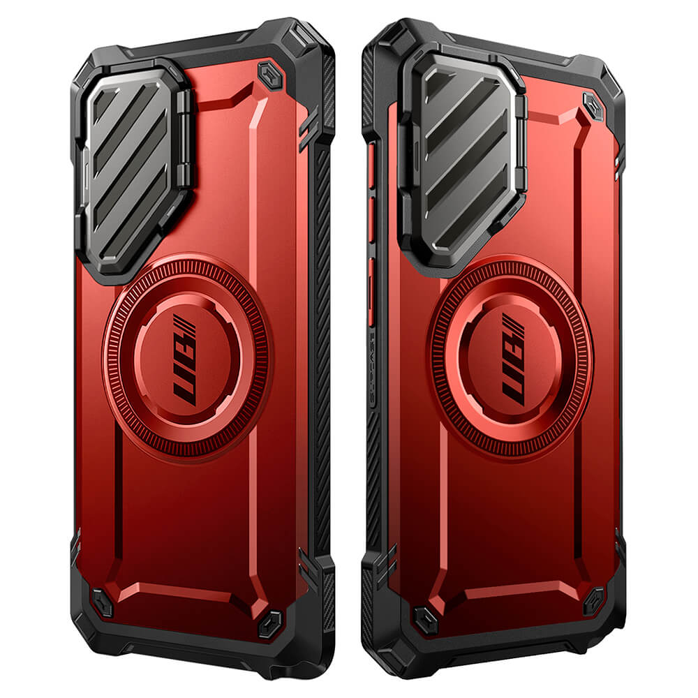 Supcase Samsung Galaxy S25 Ultra - Unicorn Beetle XT MagSafe - Σκληρή Θήκη με Προστασία Κάμερας / Stand - Metallic Red