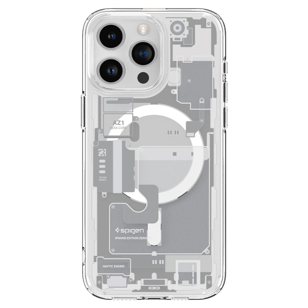 Spigen iPhone 15 Pro Max Ultra Hybrid Mag Σκληρή Θήκη με Πλαίσιο Σιλικόνης Και MagSafe - Zero One White