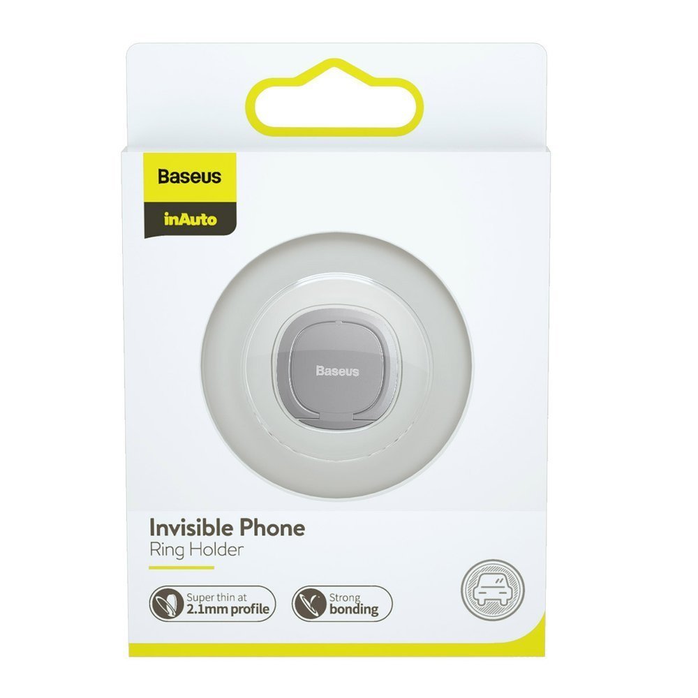 Baseus Invisible Ultra - Thin Ring Holder - Δαχτυλίδι Συγκράτησης Κινητού / Tablet - Βάση Στήριξης - Silver - SUYB - 0S