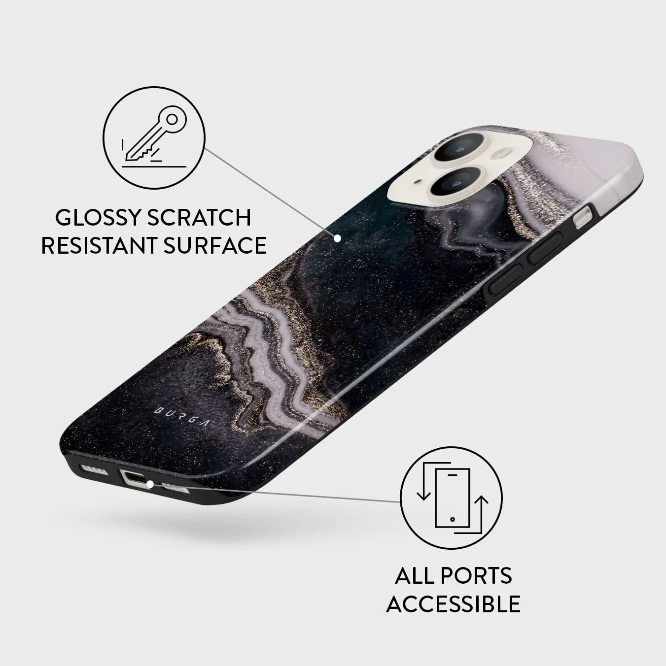 Burga iPhone 14 Plus Fashion Tough Σκληρή Θήκη - Magic Night