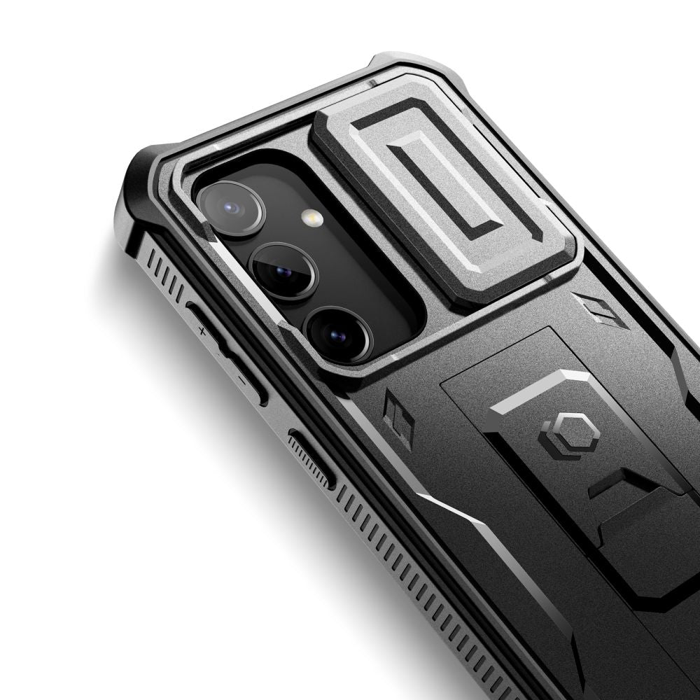 Tech - Protect Samsung Galaxy S24 Kevlar Cam+ Θήκη 360 Full Body με Προστασία για την Οθόνη και την Κάμερα και Stand - Black