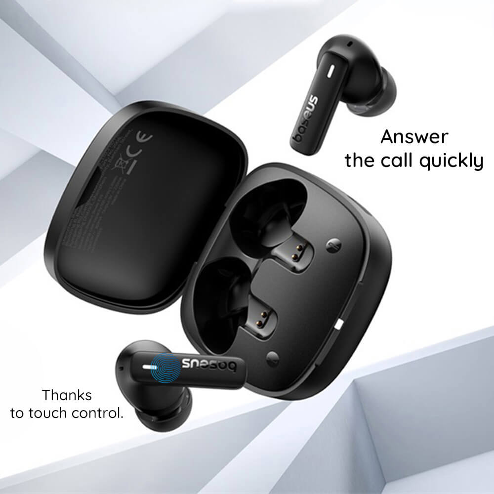 Baseus Bowie E19 - TWS Bluetooth 5.3 - Ασύρματα ακουστικά για Κλήσεις / Μουσική - Black