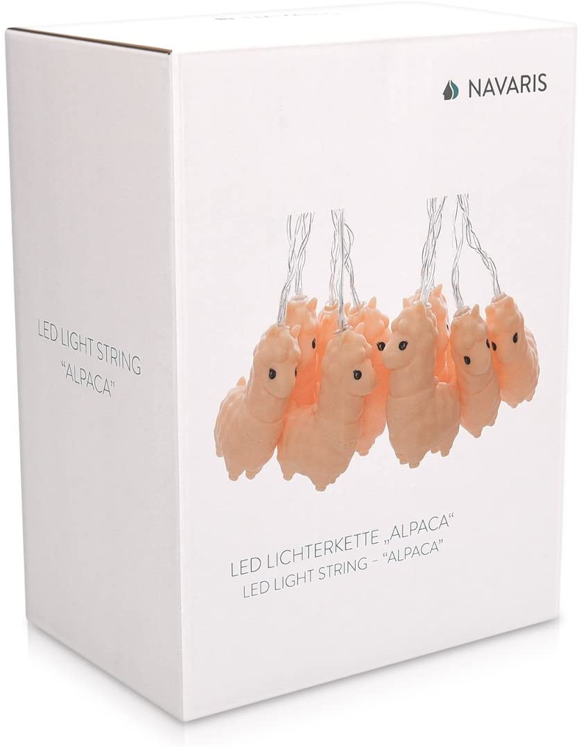 Navaris LED Alpaca Fairy Lights 2m - Παιδικά Διακοσμητικά Φώτα - Ζεστό Λευκό Φως - Cream - 44164.16