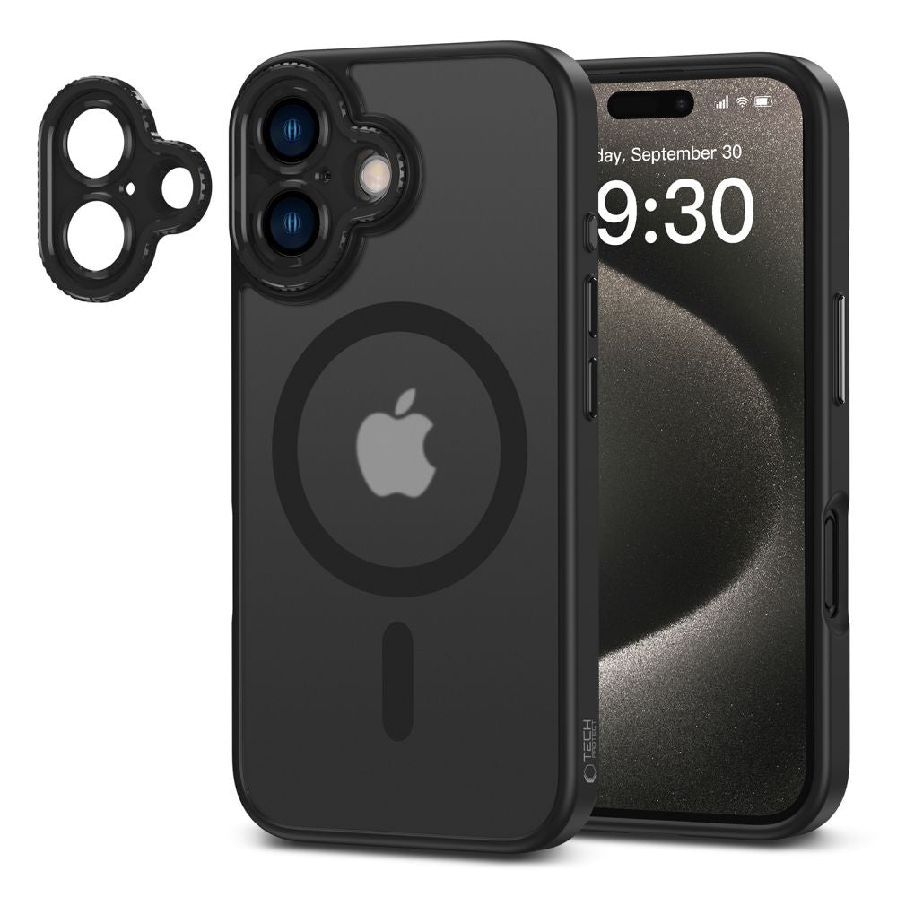 Tech - Protect iPhone 16 MagCam - MagSafe Σκληρή Θήκη με Πλαίσιο Σιλικόνης και Προστασία Κάμερας - Matte Black