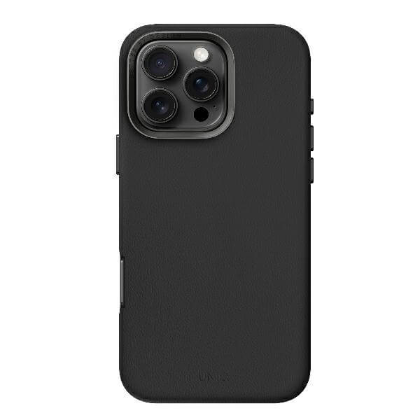 Uniq iPhone 16 Pro - Lyden MagClick - Σκληρή Θήκη με Επένδυση Συνθετικού Δέρματος και MagSafe - Dallas Black