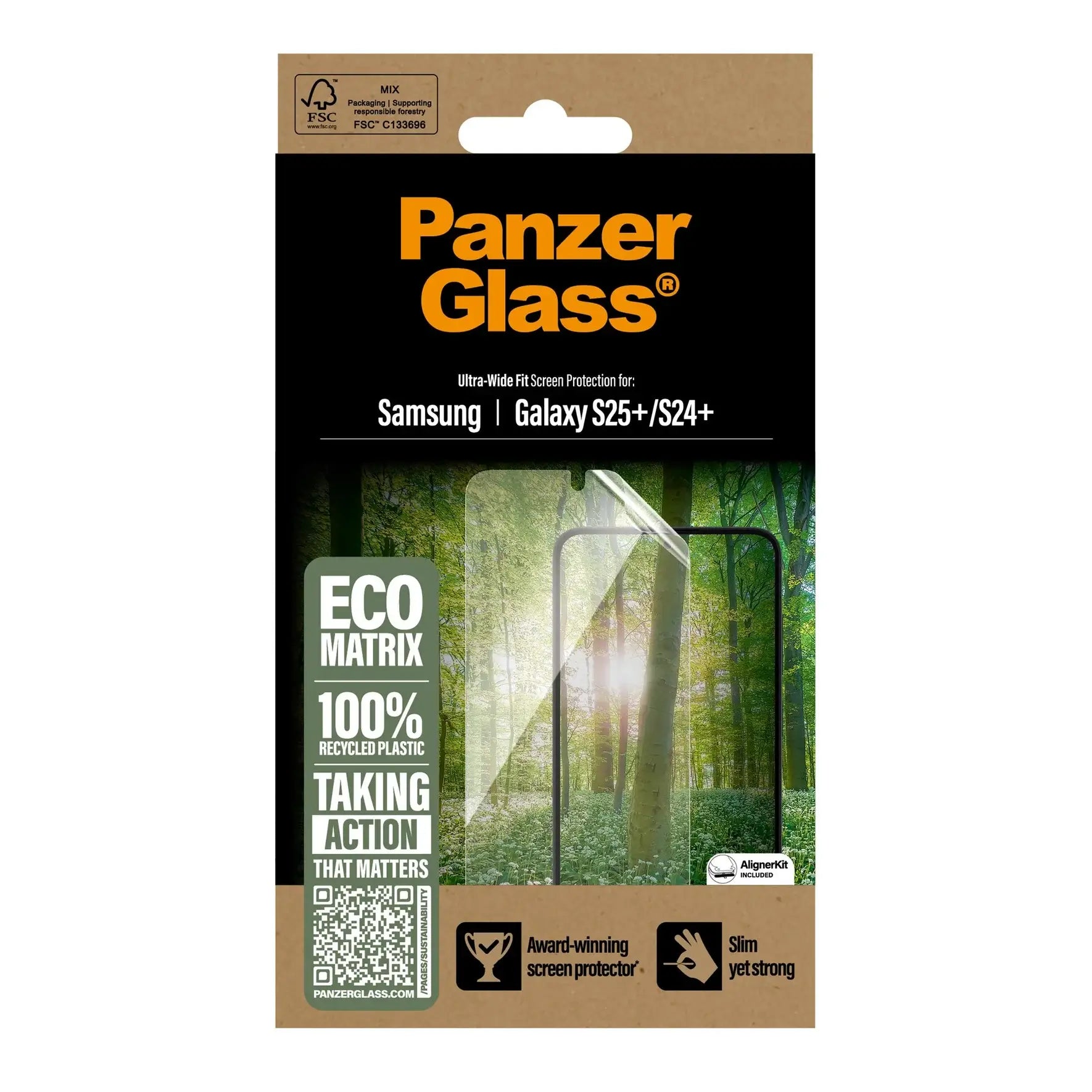 PanzerGlass Samsung Galaxy S24 Plus / S25 Plus Eco Matrix Ultra - Wide Fit Προστατευτική Mεμβράνη Οθόνης - Διάφανη / Black