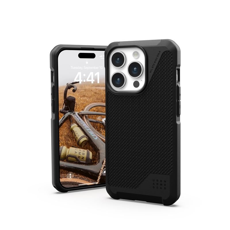 UAG iPhone 15 Pro Metropolis LT Series Σκληρή Θήκη με MagSafe - Kevlar Black