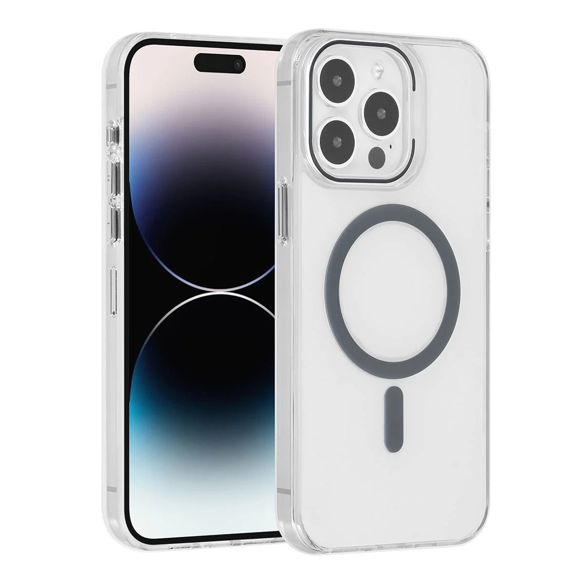 Tuniq iPhone 15 Pro Max - MagSafe Σκληρή Θήκη με Πλαίσιο Σιλικόνης - Διάφανη / Γκρι
